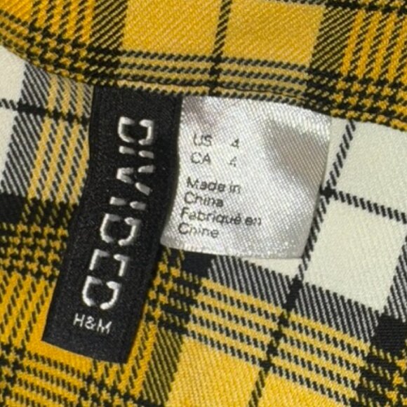 H&M Yellow Black Plaid Dress - Picture 3 of 5